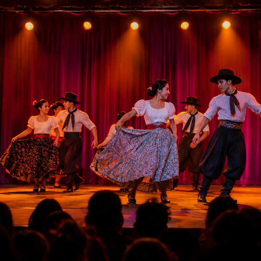 Recital de swing criollo en un teatro